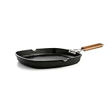 Quid Intense - Asador de aluminio fundido con mango plegable, 20 x 27 x 5 cm