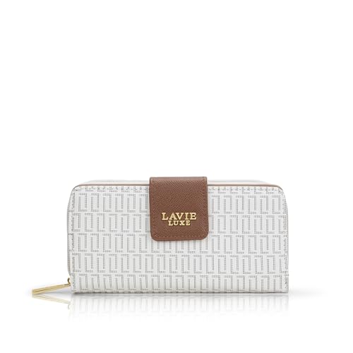 Image of Lavie Luxe Women's Mono Mia25 Bifold Zip Wallet |Gift For Ladies