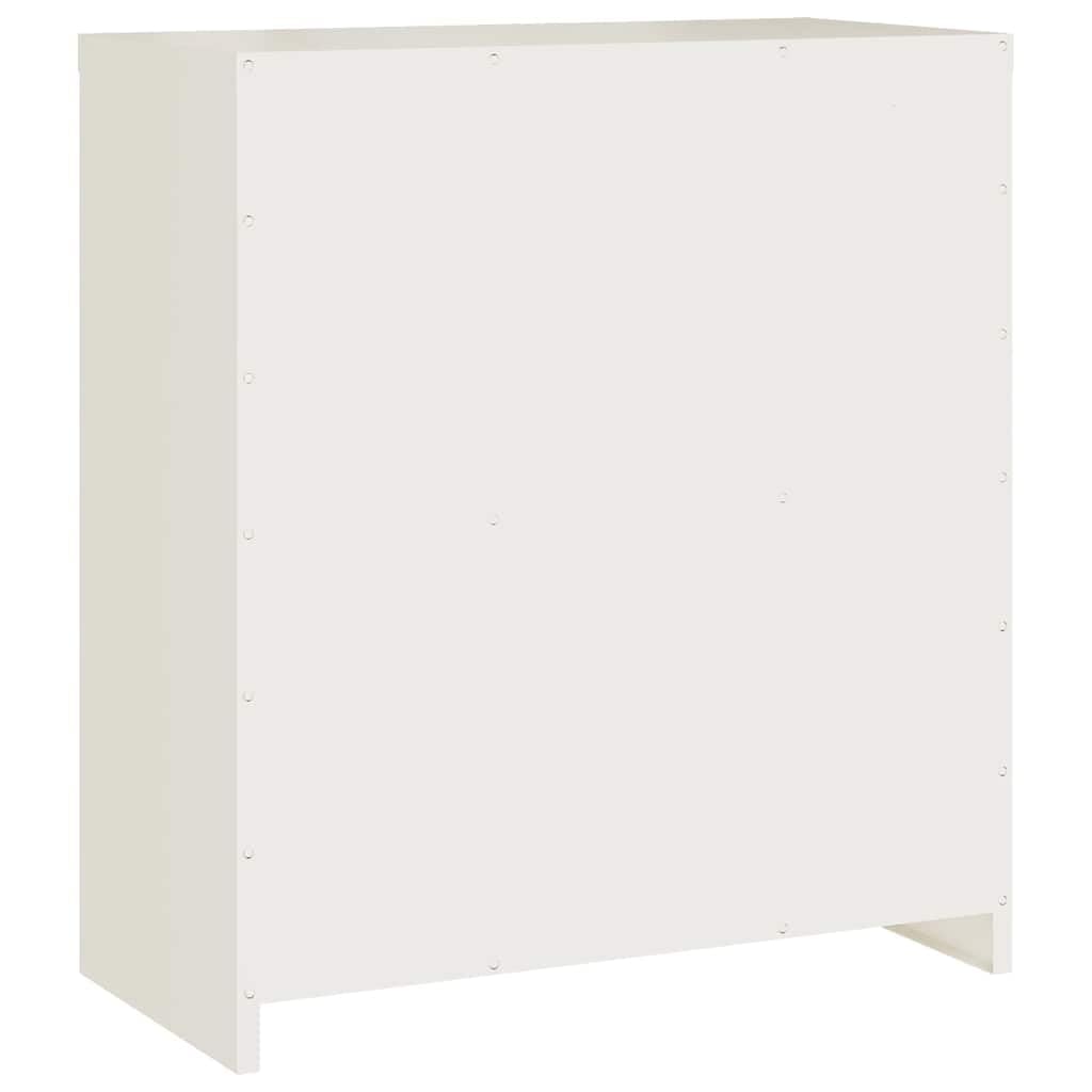 Armadietto portadocumenti bianco in acciaio verniciato a polvere, 79 x 40 x 90 cm, con serratura per raccoglitori, documenti, ufficio, casa, con ripiano e supporto da parete