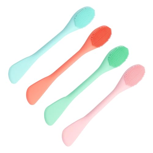 Brosse nettoyante silicone visage double tête démaquillage et application masque Ipetboom