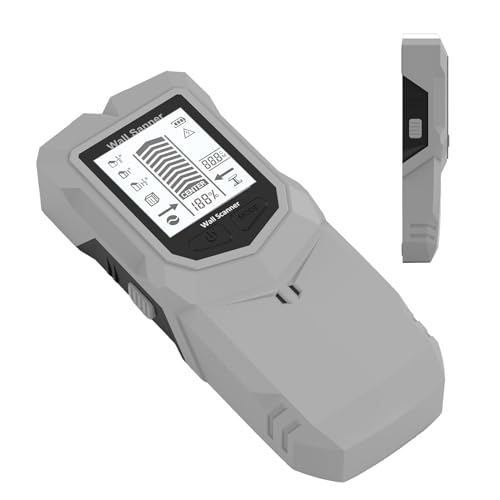 Detector de Vigas | Escáner Detector de Pared | con Detección de Profundidad y Nivel con Pantalla LCD y Alarma Audio | para Carpintería Renovación Eléctrica Hogar Baldosa Cerámica Pared Seca