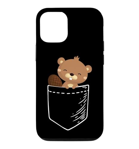 Cute Kawaii Kids Boys Girls Pocket Beaver Lover �X�}�z�P�[�X iPhone 12/12 Pro �p