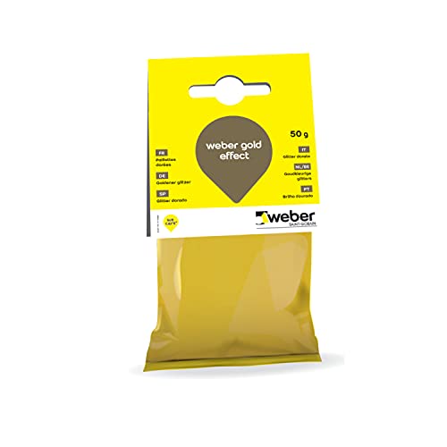 Paillettes Or 50g à ajouter à un mortier de joint de carrelage, Weber gold effect