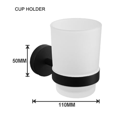 Juego de baño moderno de acero inoxidable esmerilado de 4 piezas, accesorios de pared con soporte para toallero, cepillo de inodoro, jabonera y gancho para albornoz para decoración elegante del hogar