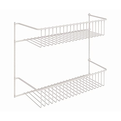 ClosetMaid 8002 2-Tier Wall Rack for Added Storage 10.5-Inch H x 12.5-Inch W x 5-Inch D White