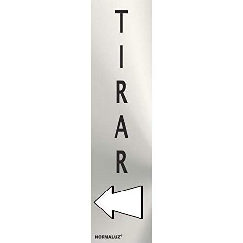 Normaluz Rd707180 Cartel Informativo Tirar (Inox Adhesivo 0.8Mm) 5X20Cm, Multicolor