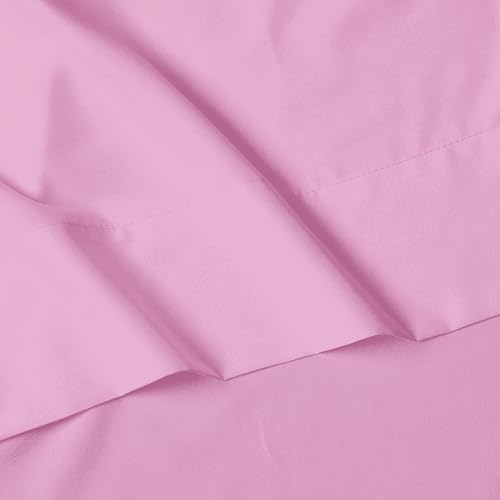 Image of Elegant Comfort Luxury 1500 Premium Hotel Quality Microfiber 4-Piece Sheet Set - Wrinkle Resistant, All Around Elastic Fitted Sheet, Deep Pocket up to 16 inch, King, Light Pink