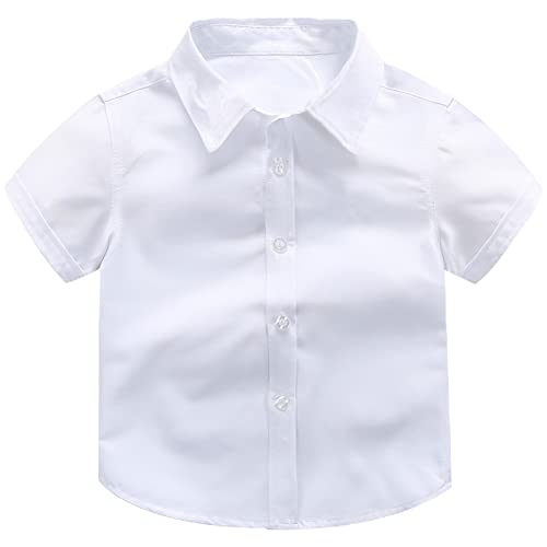 Image of amropi Boy Tuxedo Outfit 5-Piece Long Sleeve Bow-Tie Shirt and Suspender Pants Set for Age 1-13 Years