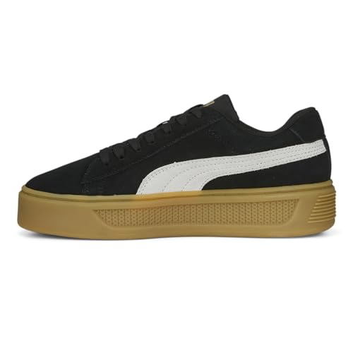 PUMA Womens Smash V3 Suede Platform Sneakers Shoes Casual - Black3