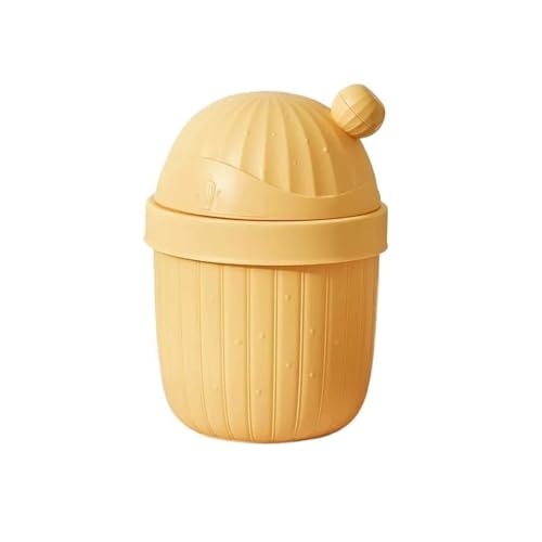 Poubelle pour la cuisine et le salon design crème avec couvercle