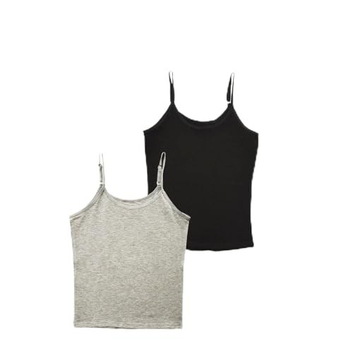 Image of Cherokee Girls' Big 2-Pack Cotton Cami Tank Top with Adjustable Straps