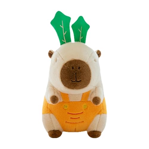 Capybara Stuffed Animal | Capybara Plush Toy | Carrot Costume Capybara | Soft Stuffed Capybara | Plush Animal Toy Lovely Capybara Look Cheerful Home Decoration Good Present For Birthdays, And Holidays