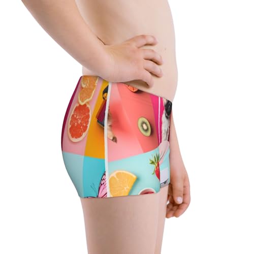 Boys' Cotton Boxer Brief Soft Underwear-Colorful Dog Cat Collage2