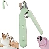 Uuxkgu The Safetyrim by Pupnourish,pupnourish Nagelknipser Für Hunde,2 In 1 Krallenpflege,Haustier Nagelknipser Mit LED-Licht,Geräuscharm for Small Medium Large Dogs Cats,Eingebauter Schleifer-A
