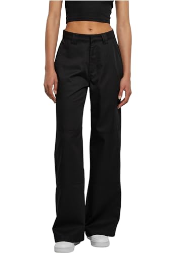 Pantalon workwear Urban Classics femme coupe straight leg en coton résistant