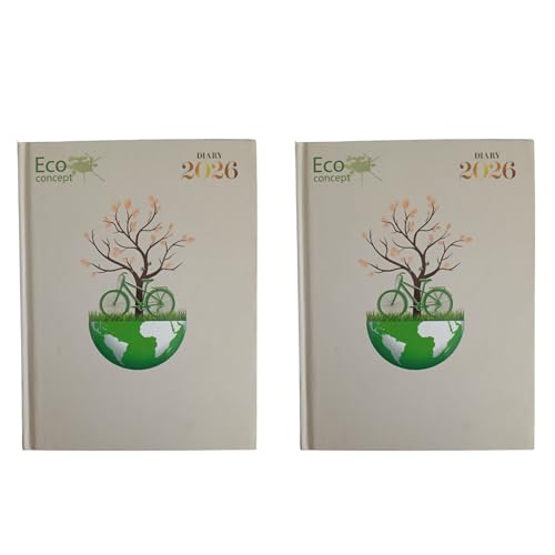 Image of TULMAN Yearly Organizer 2026 Diary, B5 Size (23 x 18 cm) Hardbound Planner with premium Design, Daily Writing Journal, Office & Study Organizer, Perfect for Students, Professionals (2, White)