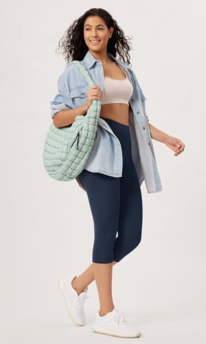 Image of ODODOS Quilted Carryall Tote Bag for Women Crossbody Hobo Lightweight Padding Shoulder Bag
