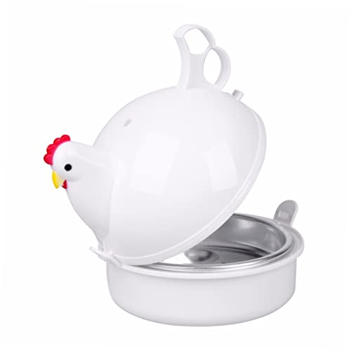 HEALLILY Chicken Shape Microwave Egg Cooker Poacher for Eggs Easy to Use Kitchen Utensil with Steamer Function Microwave
