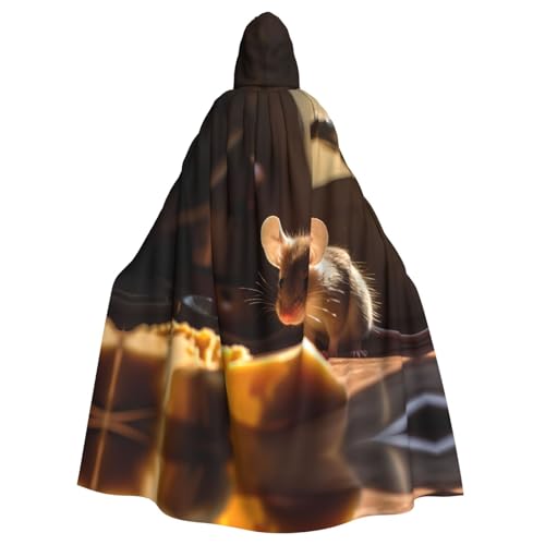 Manteau à capuche imprimé rat adulte pour soirées déguisées et Halloween