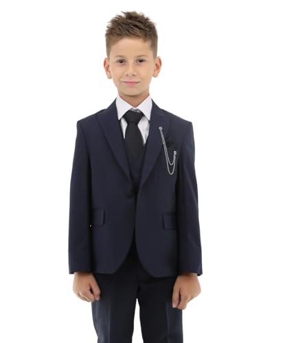 Costume complet garçon chic avec gilet croisé haut de gamme de 3 à 12 ans