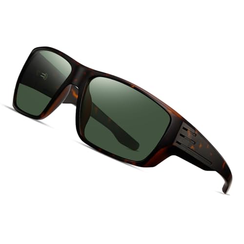 Image of Sports Polarized Wrap Sunglasses For Men - Fishing Glasses UV Protection Rectangle