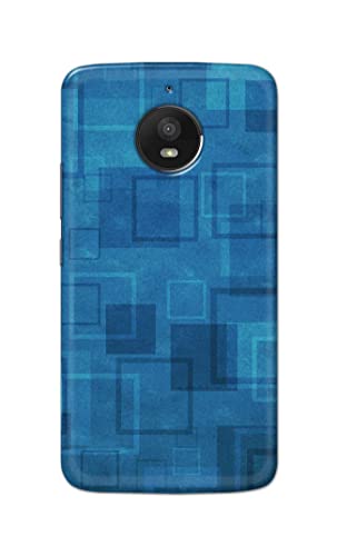 Image of Printed Hard Back Cover Case for Motorola Moto E4+ Plus Back Cover (Plain Azure Blue) -1302