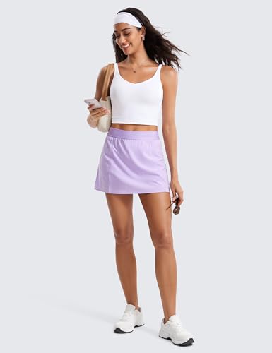 Image of CRZ YOGA Butterluxe-Light Womens V Neck Longline Sports Bra - Spaghetti Straps Workout Crop Top Padded Yoga Cami