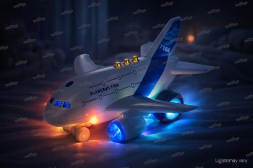 Image of Zest 4 Toyz Friction Powered Toy for Kids Airbus Aeroplane Toy with Light Sound for Babies Airplane Toy for Boys and Girls 2+ Years