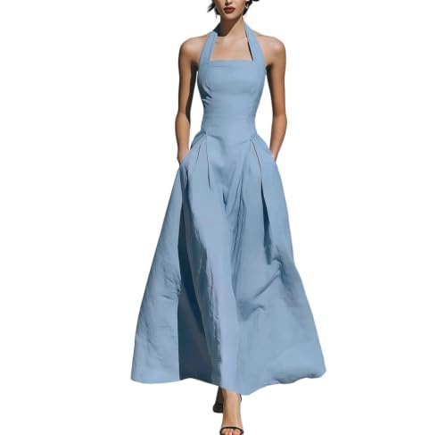 Women's V Neck Short Sleeve Slim Long Dress Basic Minimalist
