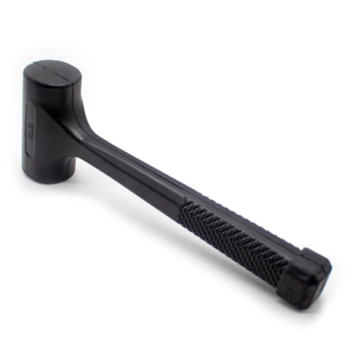 Jieotwice 2LB Non-Elastic Rubber Hammer Tile Installation Hammer Industrial Grade SBR Vibration-Proof Handheld Hammer