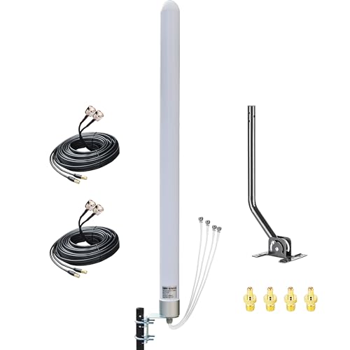 SignalPlus 4x4 MIMO Omni Directional Antenna 5g, External Outdoor 5G/4G/LTE MIMO 4x4 Antennas for 4G/5G Routers, T-Mobile, Verizon, AT&T, Homes and RV (Full kit)