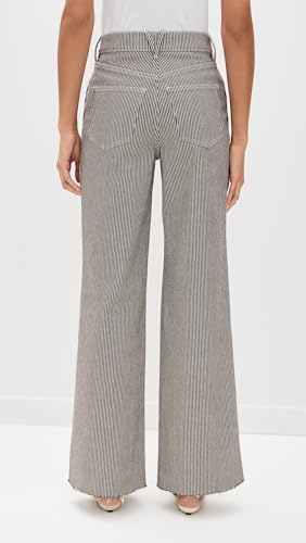 Taylor High Rise Wide Leg Jean in Cedar Stripe3
