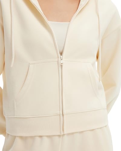 SUUKSESS Womens 2 Piece Sweatsuits Outfits Zip Up Hoodie Tracksuit Straight Wide Leg Sweatpant Lounge Matching Sets4