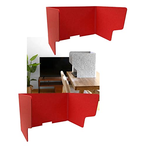 Acoustic Desk Divider, Freestanding 2-Piece Panels, Portable Noise-Canceling Partition, Foldable Office, Reduces Noise & Visual Distractions, Ideal for Workspaces