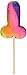 Hott Products Rainbow Cock Pop, 12 Count