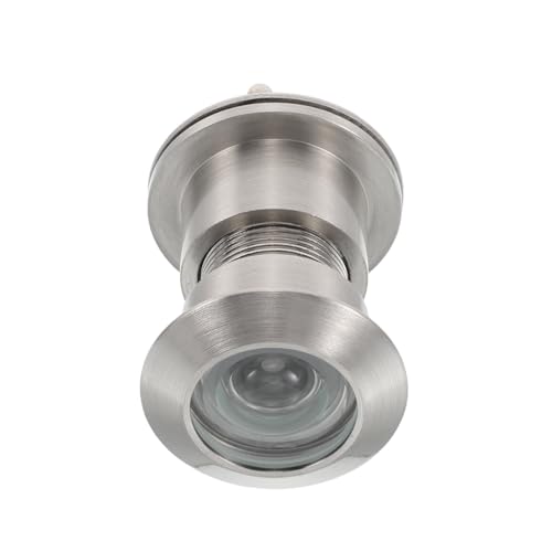 POPETPOP Mirilla de seguridad para puerta frontal Kit anti-palanca lente gran angular metálica para seguridad en casa y oficina miniatura 1