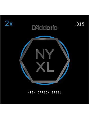 D’Addario NYPL015 Corde pour guitare (Pack de 2) – Tirant .015 - Les Beatles, Paul McCartney, John Lennon, RIngo Starr, George Harrison D'Addario NYPL015 Corde pour guitare (Pack de 2) - Tirant .015