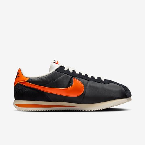Nike Cortez Textile Men's Shoes (HF0263-003, Black/Sail/Muslin/Safety Orange)3