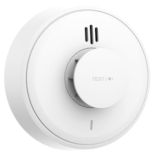 Heat Alarm 10-Years Sealed Battery Heat Detector for Kitchen Heat Alarm for Kitchen Can Mute Remotely Big Mute/Test Button Heat Detector for Kitchen Conforms to BS 5446 (Standalone Heat Alarm)