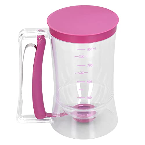 Pancake Dispenser, PP Material Trigger Handle Controllable Food Size Pancake Dough Dispenser Maker Cupcake Wide Opening Measurable Scale Pourer Funnels L for Waffles