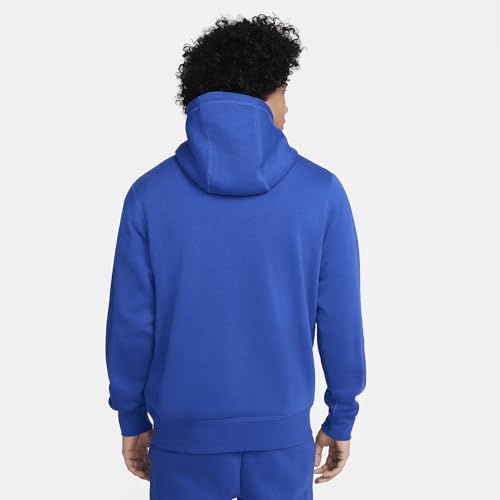 Nike Club Fleece Men's Pullover Hoodie (FN3104-480, Game Royal/Game Royal/Safety Orange) Size Medium2
