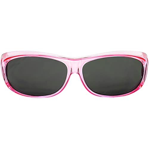 Global Vision Eyewear Fanfare-2 Sunglasses 2 Pair for Women Pink & Purple Floral Frames w/Smoke Lenses, Fit Over Glasses2