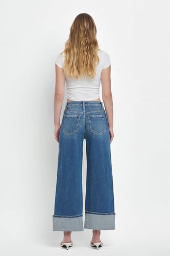 Flying Monkey - Super High Rise Cuffed Baggy Wide Jeans - F58564