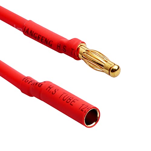 HobbyPark 4mm Banana Plugs Connector Extension Cable Wire for RC Brushless Motor ESC (3-Pack)