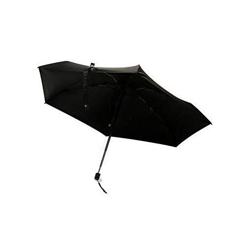 Upgraded Mini Travel Sun Rain Windproof Umbrella - Lightweight Compact Portable Parasol Outdoor UV Folding Umbrellas for Men Women Kids (Black)
