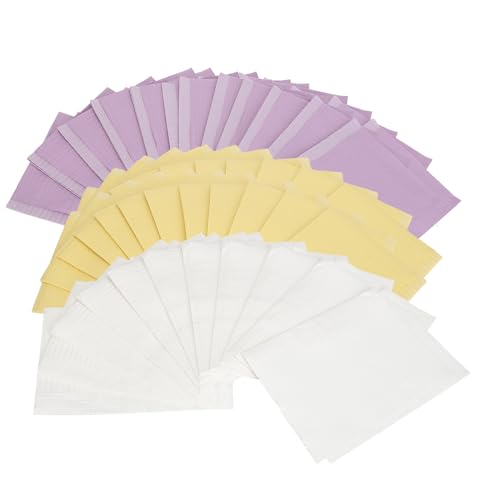Toallas de mesa de arte de uñas desechables toallas de mesa a prueba de aceite impermeables suaves para manicura amarillo morado blanco 60 pcs