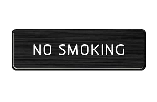 nX} hAv[g ^v[g hATC Aluminum Door Sign Vv \D NO SMOKING Black/White