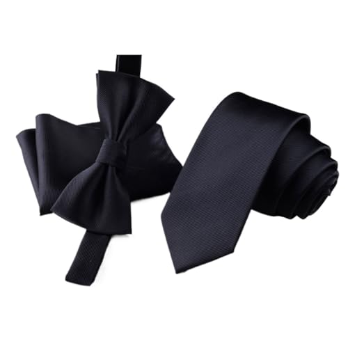 Corbata negra para hombre estilo casual de moda miniatura 1