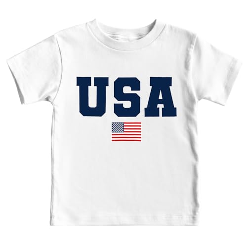Image of 4th of July Shirts Toddler Boys Girls American Flag USA T-Shirt Kids Patriotic Tee Tops