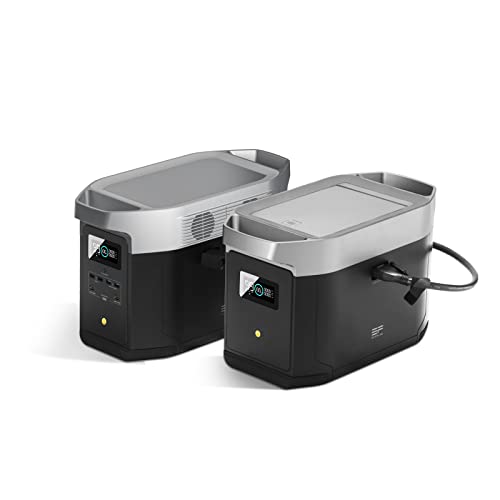 EF ECOFLOW Delta Max (2000) Solar Generator with Delta Max Smart Extra Battery, Expand Delta Max (2000) to 4032Wh, Portable Power Station for Home Backup Power Outage Off-Grid Outdoor Camping